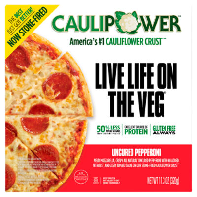 CAULIPOWER Uncured Pepperoni Stone-fired Cauliflower Crust Pizza, 11.3 oz