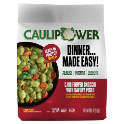 CAULIPOWER Cauliflower Gnocchi with Savory Pesto, 18.0 oz