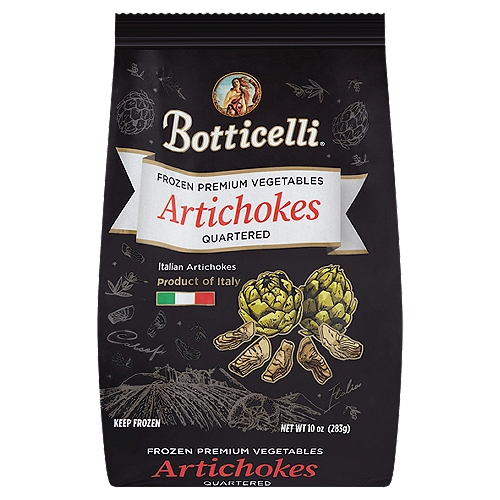 Botticelli Frozen Premium Vegetables Artichoke Quarters, 10 oz