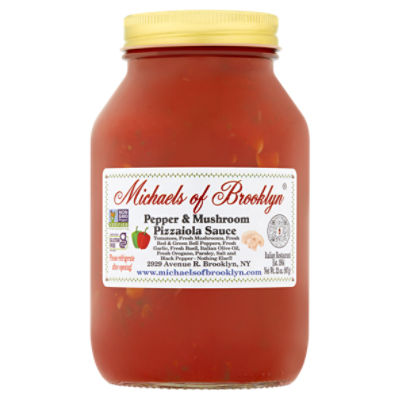 Michaels of Brooklyn Pepper & Mushroom Pizzaiola Sauce, 32 oz