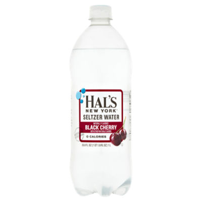 Hal's New York Black Cherry Seltzer Water, 33.8 fl oz