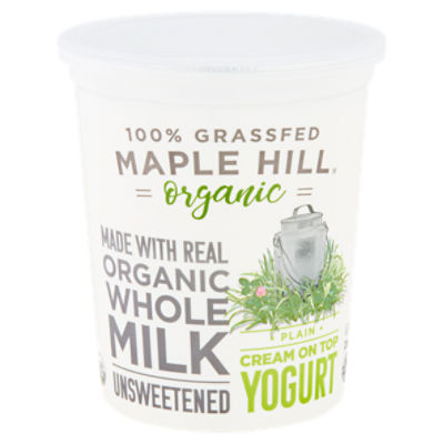 Maple Hill 100 Grassfed Organic Unsweetened Plain Yogurt, 32 oz