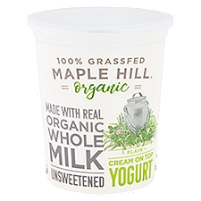 Maple Hill 100% Grassfed Organic Unsweetened Plain Yogurt, 32 oz