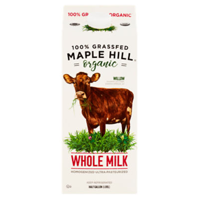 Maple Hill 100% Grassfed Organic Whole Milk, half gallon