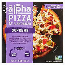 Alpha Pizza, Plant-Based Supreme, 6 Ounce
