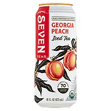 Seven Teas Organic Georgia Peach, Iced Tea, 16 Fluid ounce