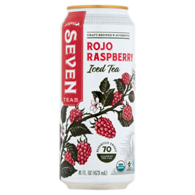 Seven Teas Organic Rojo Raspberry Iced Tea, 16 fl oz - Gourmet