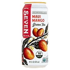 Seven Teas Organic Maui Mango, Green Tea, 16 Fluid ounce