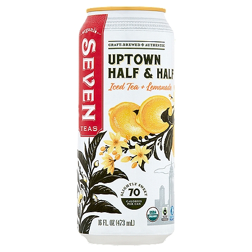 Seven Teas Organic Uptown Half & Half Iced Tea + Lemonade, 16 fl oz