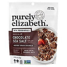 Purely Elizabeth Chocolate Sea Salt, Probiotic Granola, 8 Ounce