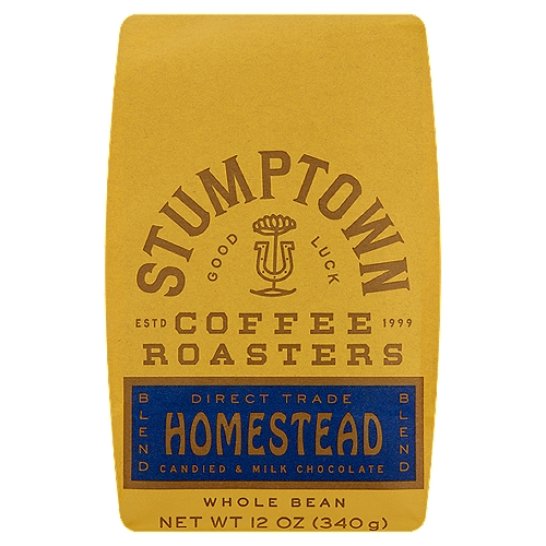 Stumptown Соffее Roasters Homestead Candied & Milk Chocolate Blend Whole Bean Coffee, 12 oz
Homestead is a Light, Seasonal, and Balanced Cup Blending Our Finest Direct Trade Coffees. Sweet and Delicious, this is One to Write Home about.