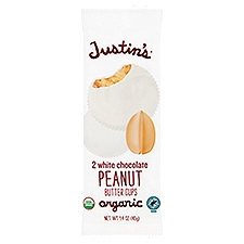 Justin's Organic White Chocolate Peanut Butter Cups, 2 count, 1.4 oz