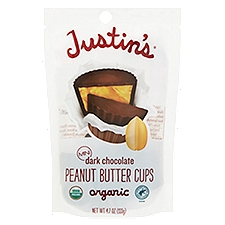 Justin's Peanut Butter Cups, Organic Mini Dark Chocolate, 4.7 Ounce
