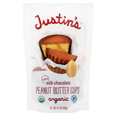 Justin's Organic Mini Milk Chocolate Peanut Butter Cups, 4.7 oz