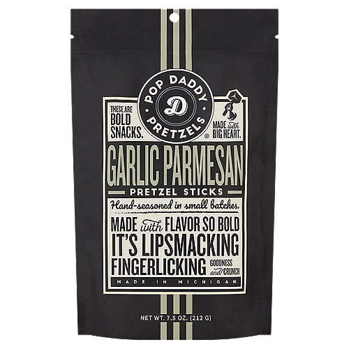 Pop Daddy Pretzels Garlic Parmesan Pretzel Sticks, 7.5 oz