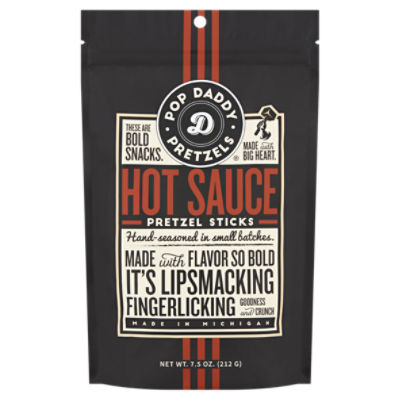 Pop Daddy Pretzels Hot Sauce Pretzel Sticks, 7.5 oz