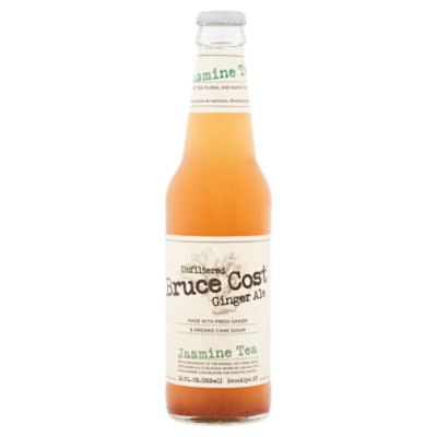 Bruce Cost Unfiltered Jasmine Tea Ginger Ale, 12 fl oz, 12 Fluid ounce