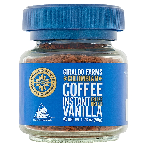 Giraldo Farms Colombian Freeze Dried Vanilla Instant Coffee, 1.76 oz