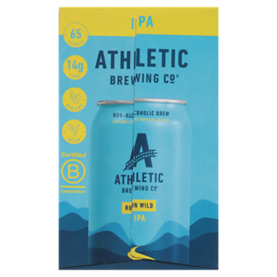 Athletic Brewing Co Run Wild IPA Non-Alcoholic Brew, 12 count, 12 fl oz