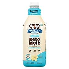 MOOALA Organic Plant-Based Unsweetened Vanilla Crème Keto Mylk, 48 fl oz