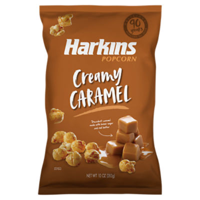 Harkins Popcorn Creamy Caramel Popcorn, 10 oz