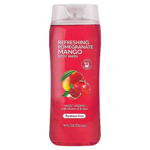 MKJ Brands Refreshing Pomegranate Mango Moisturizing Body Wash, 18 fl oz