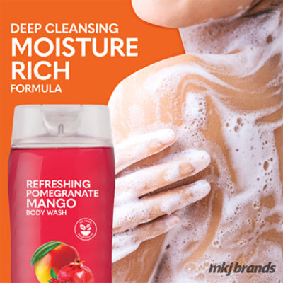 MKJ Brands Refreshing Pomegranate Mango Moisturizing Body Wash, 18 fl oz