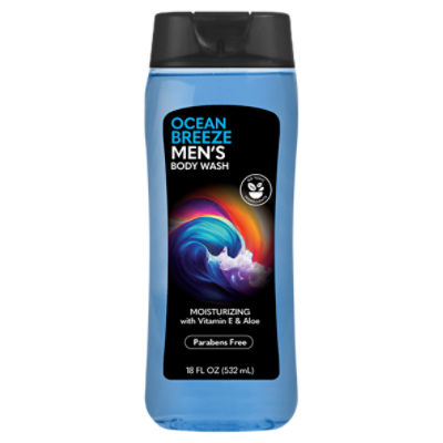 MKJ Brands Ocean Breeze Men's Moisturizing Body Wash, 18 fl oz
