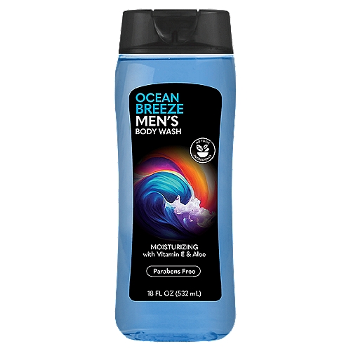MKJ Brands Ocean Breeze Men's Moisturizing Body Wash, 18 fl oz