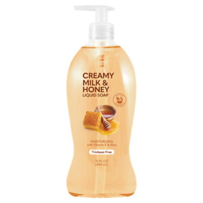 MKJ Brands Creamy Milk & Honey Moisturizing Liquid Soap, 15 fl oz