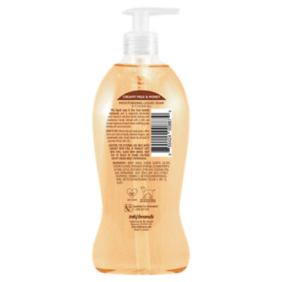 MKJ Brands Creamy Milk & Honey Moisturizing Liquid Soap, 15 fl oz