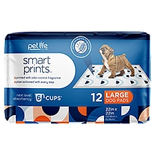 Pet Life Unlimited Smart Prints™ Dog Pads, Large, 12ct, Sweet Bluegrass