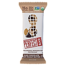 Perfect Bar Dark Chocolate Chip Peanut Butter with Sea Salt Protein Bar, 2.3 0z, 2.5 Ounce
