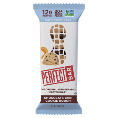 Perfect Bar, Chocolate Chip Cookie Dough Protein Bar, 2.2 Ounce Bar, 1 Count