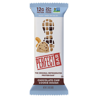 Perfect Bar, Chocolate Chip Cookie Dough Protein Bar, 2.2 Ounce Bar, 1