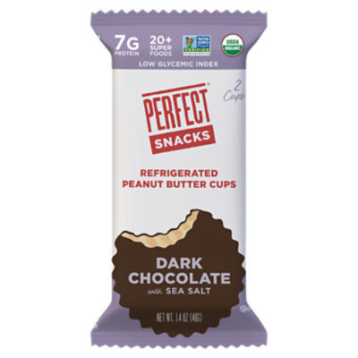 Perfect Snacks Refrigerated Dark Chocolate with Sea Salt, Peanut Butter ...
