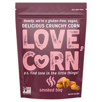 LOVE, CORN Smoked BBQ Crunchy Corn, 1.6 oz