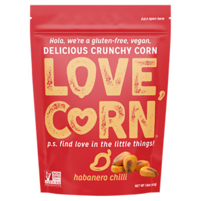 LOVE, CORN Habanero Chilli Delicious Crunchy Corn, 1.6 oz