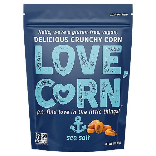 LOVE, CORN Sea Salt Crunchy Corn, 4 oz