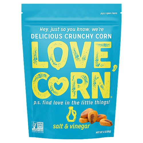 Love, Corn Salt & Vinegar Delicious Crunchy Corn, 4 oz