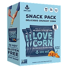 Love, Corn Sea Salt Delicious Crunchy Corn Snack Pack, 0.7 oz, 5 count