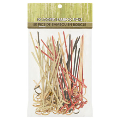 R Ideas Looped Bamboo Picks, 50 count