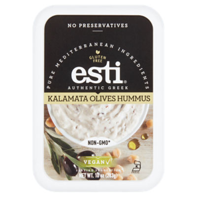Esti Authentic Greek Kalamata Olives Hummus, 10 oz