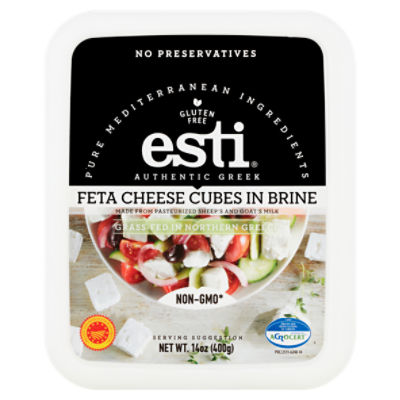 Esti Feta Cheese Cubes in Brine, 14 oz