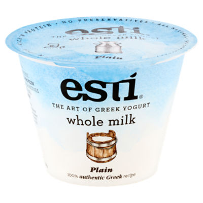 Esti Whole Milk Plain Greek Yogurt, 5.3 oz
