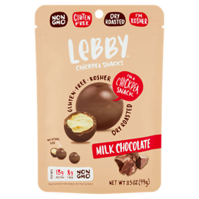 Lebby Milk Chocolate Chickpea Snacks, 3.5 oz