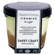 Sweet Craft Dolceria Traditional Tiramisù in a Jar, 3 oz, 3 Ounce