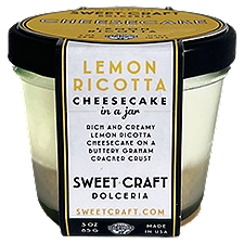 Sweet Craft Dolceria Lemon Ricotta Cheese Cake in a Jar, 3 oz, 3 Ounce