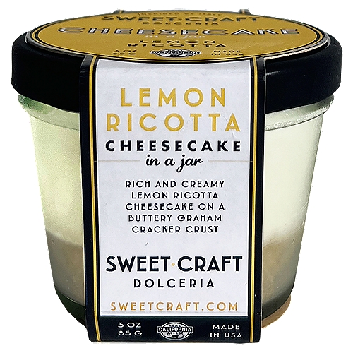 Sweet Craft Dolceria Lemon Ricotta Cheese Cake in a Jar, 3 oz