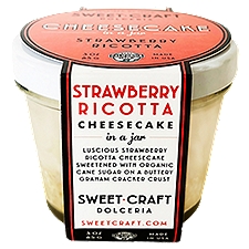 Sweet Craft Dolceria Strawberry Ricotta Cheese Cake in a Jar, 3 oz, 3 Ounce